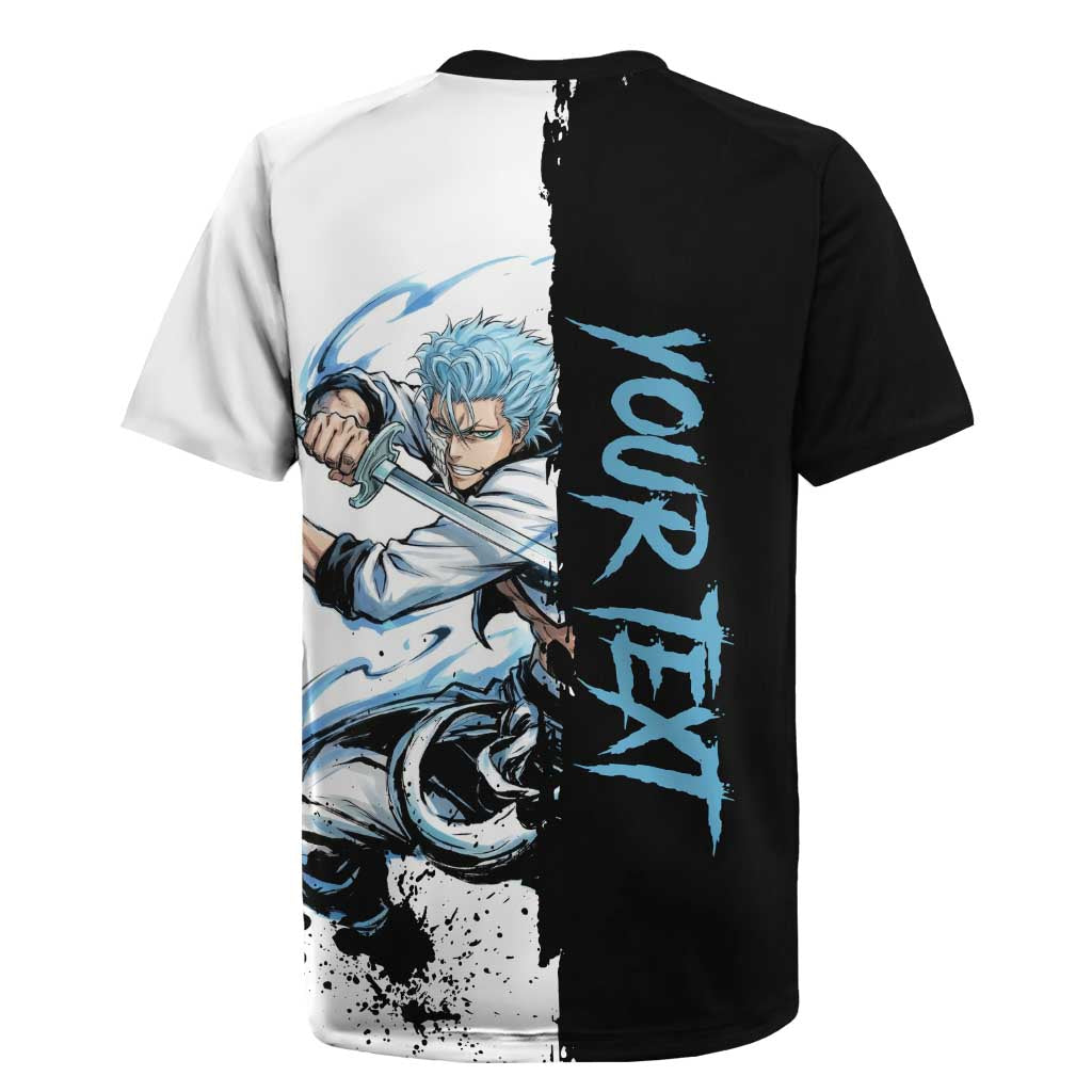 Personalized Grimmjow Jaegerjaquez Rugby Jersey Ink Splash Anime Brush Style