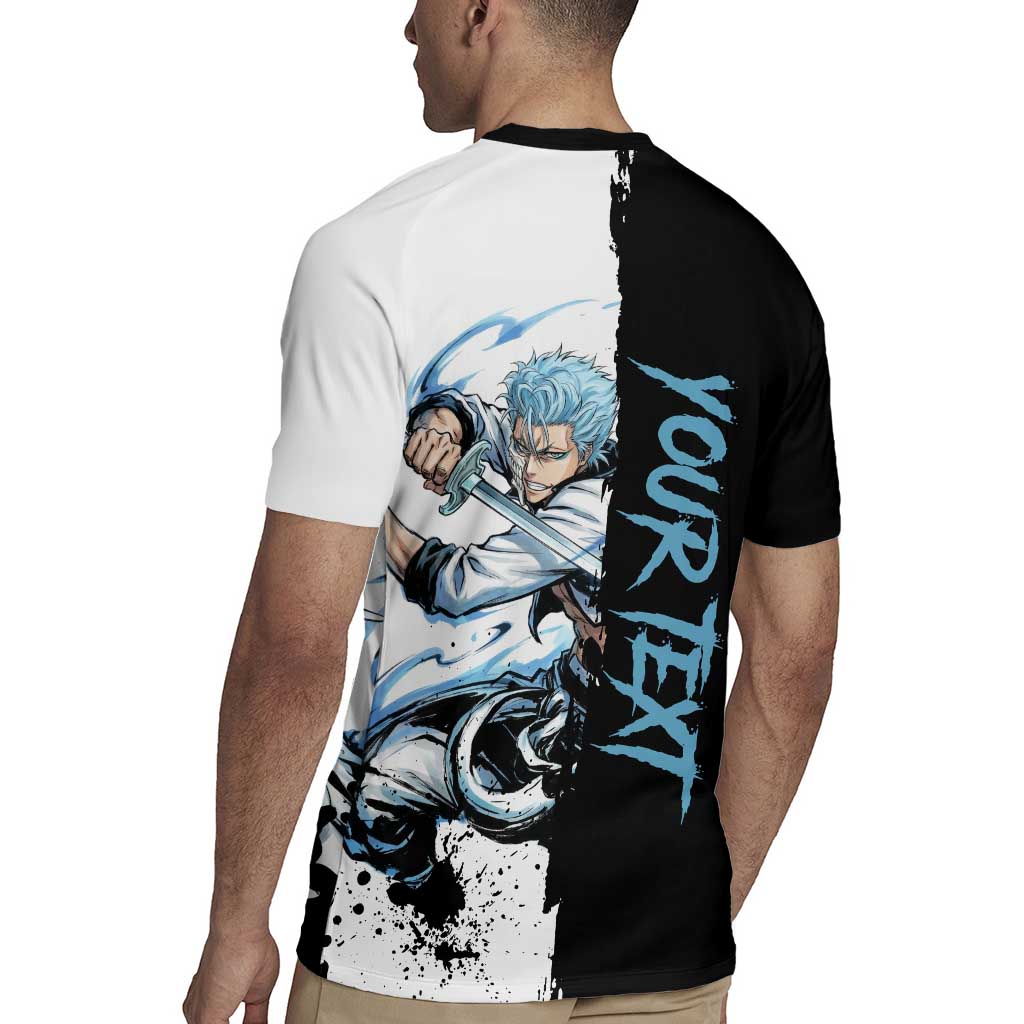Personalized Grimmjow Jaegerjaquez Rugby Jersey Ink Splash Anime Brush Style