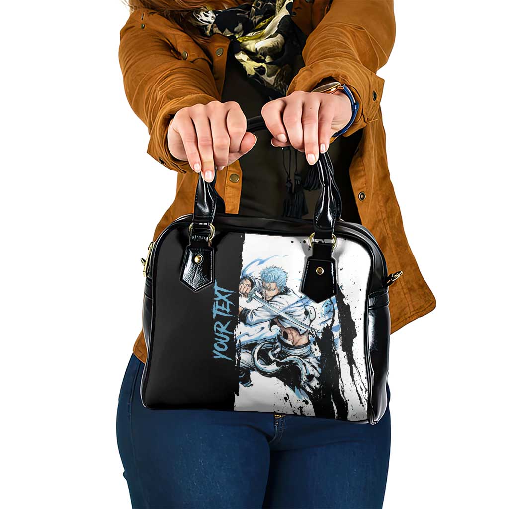 Personalized Grimmjow Jaegerjaquez Shoulder Handbag Ink Splash Anime Brush Style