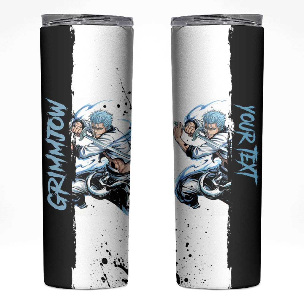 Personalized Grimmjow Jaegerjaquez Skinny Tumbler Ink Splash Anime Brush Style