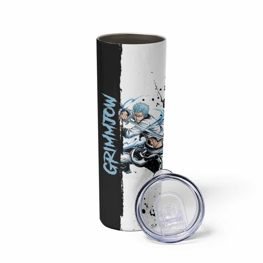 Personalized Grimmjow Jaegerjaquez Skinny Tumbler Ink Splash Anime Brush Style