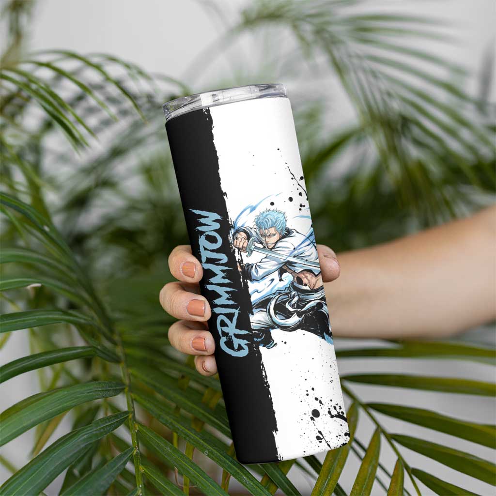 Personalized Grimmjow Jaegerjaquez Skinny Tumbler Ink Splash Anime Brush Style