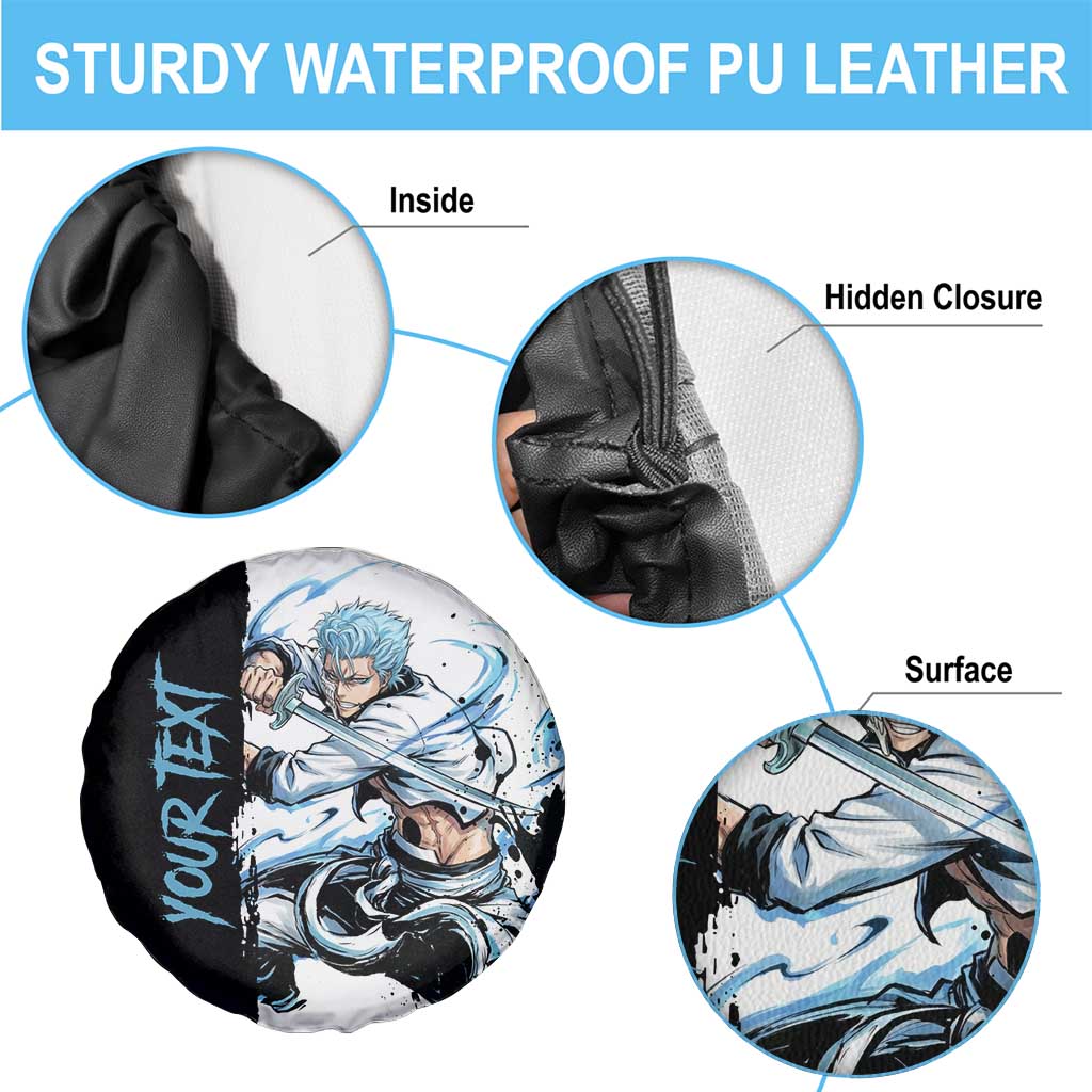 Personalized Grimmjow Jaegerjaquez Spare Tire Cover Ink Splash Anime Brush Style