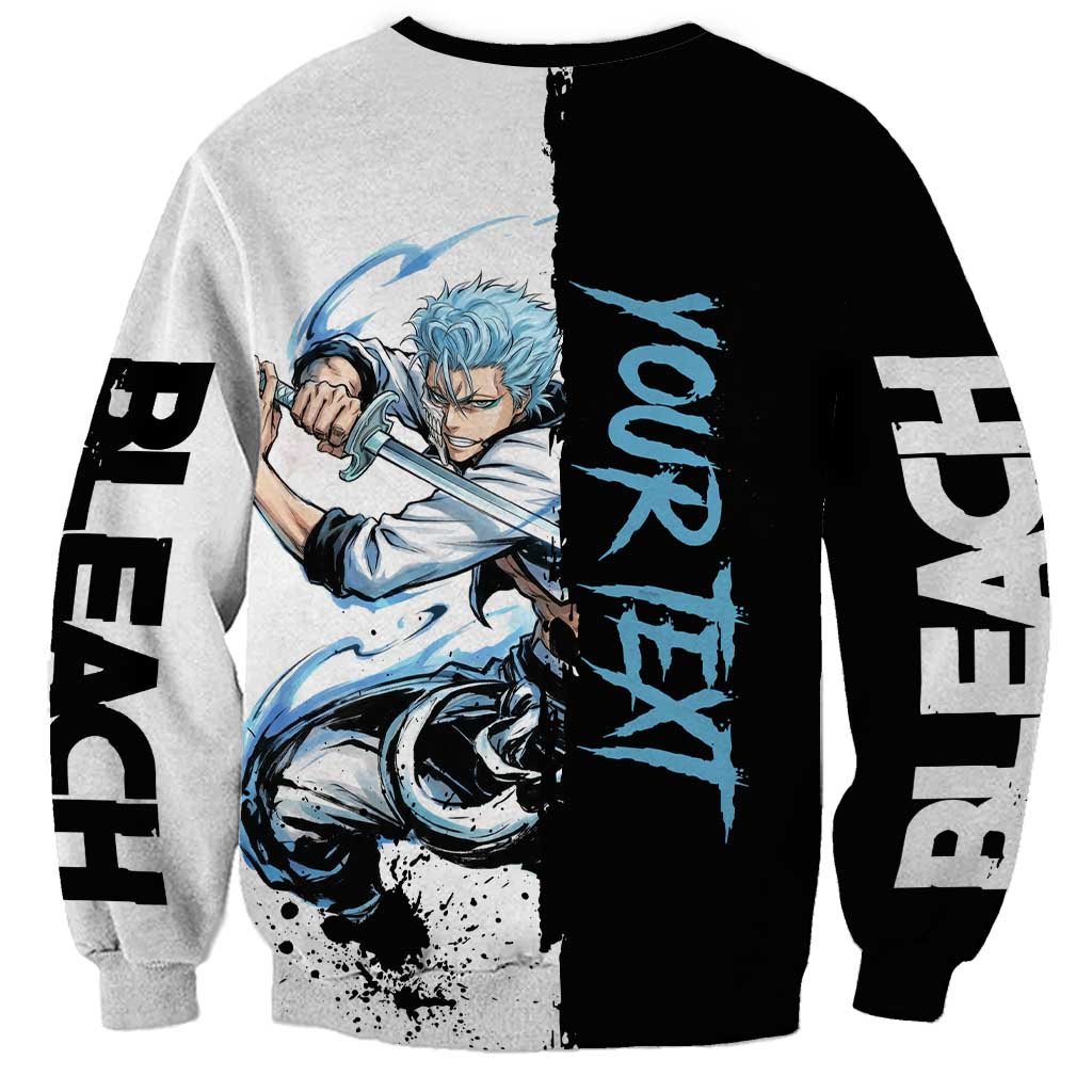 Personalized Grimmjow Jaegerjaquez Sweatshirt Ink Splash Anime Brush Style