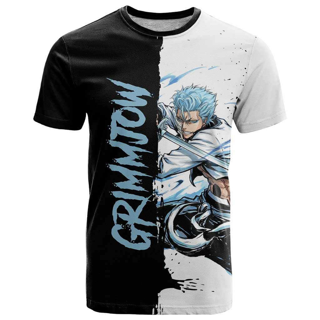 Personalized Grimmjow Jaegerjaquez T Shirt Ink Splash Anime Brush Style