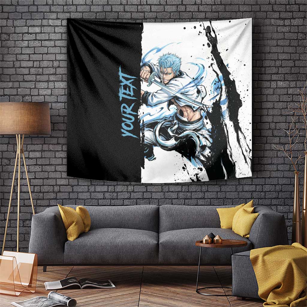Personalized Grimmjow Jaegerjaquez Tapestry Ink Splash Anime Brush Style