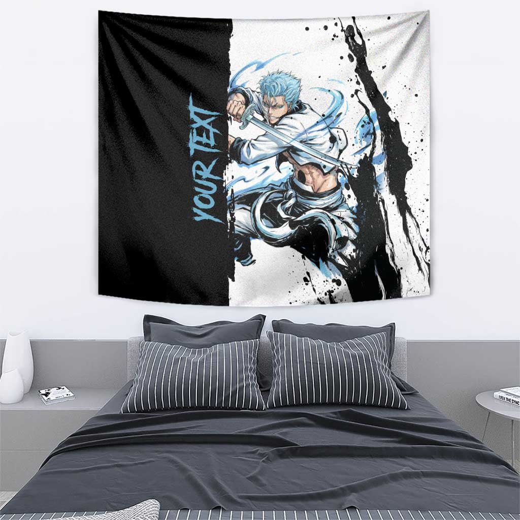 Personalized Grimmjow Jaegerjaquez Tapestry Ink Splash Anime Brush Style