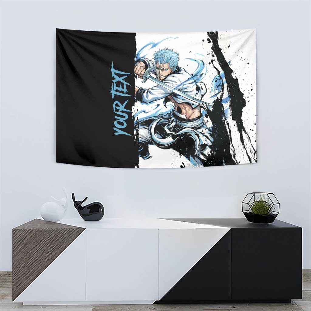 Personalized Grimmjow Jaegerjaquez Tapestry Ink Splash Anime Brush Style