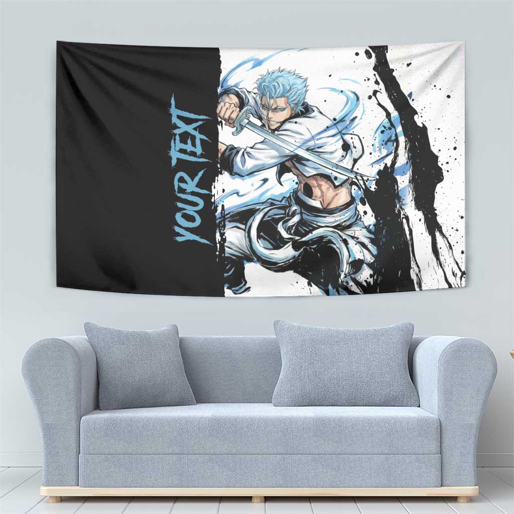 Personalized Grimmjow Jaegerjaquez Tapestry Ink Splash Anime Brush Style