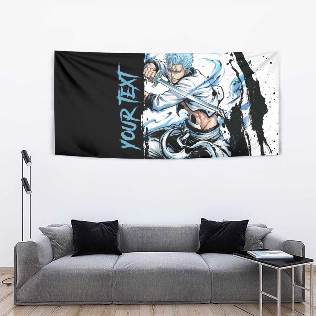 Personalized Grimmjow Jaegerjaquez Tapestry Ink Splash Anime Brush Style