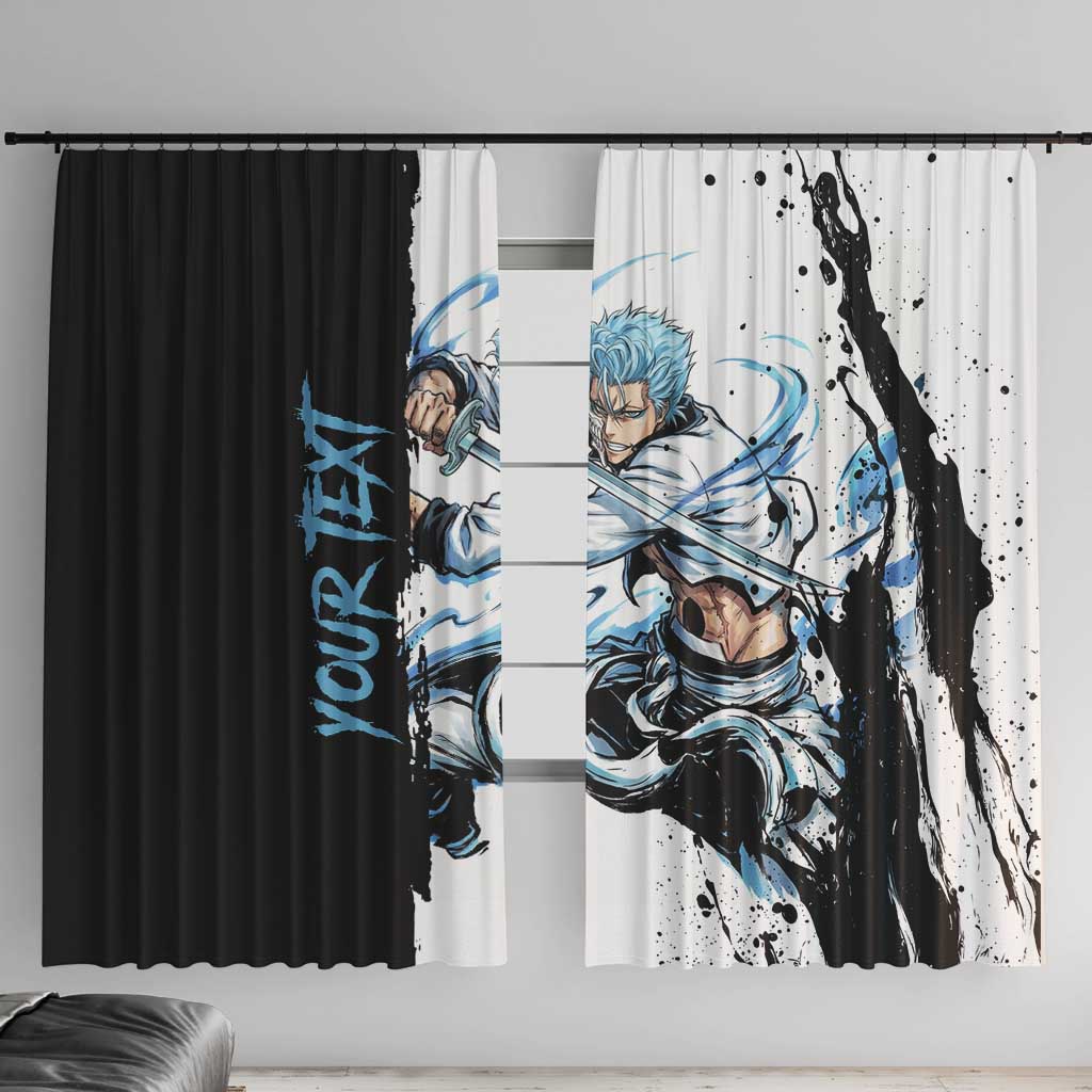Personalized Grimmjow Jaegerjaquez Window Curtain Ink Splash Anime Brush Style
