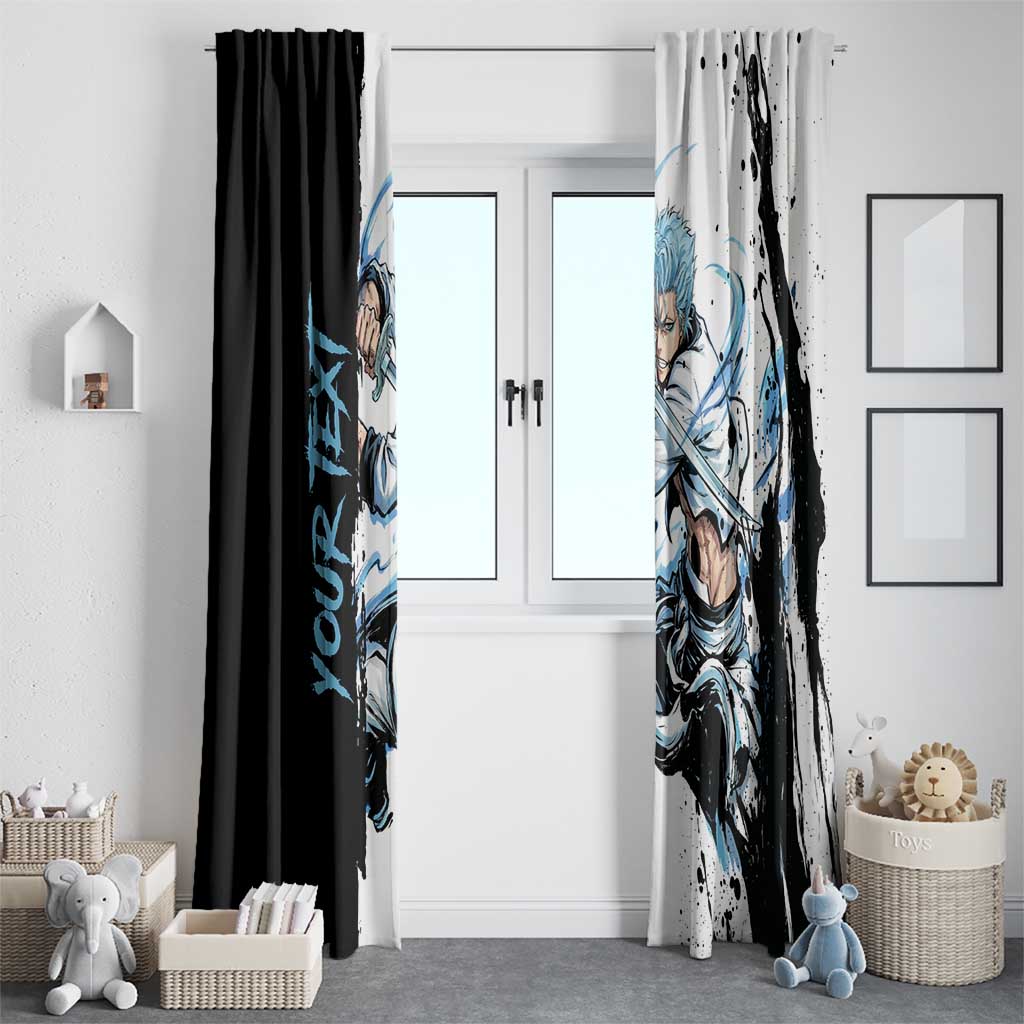 Personalized Grimmjow Jaegerjaquez Window Curtain Ink Splash Anime Brush Style