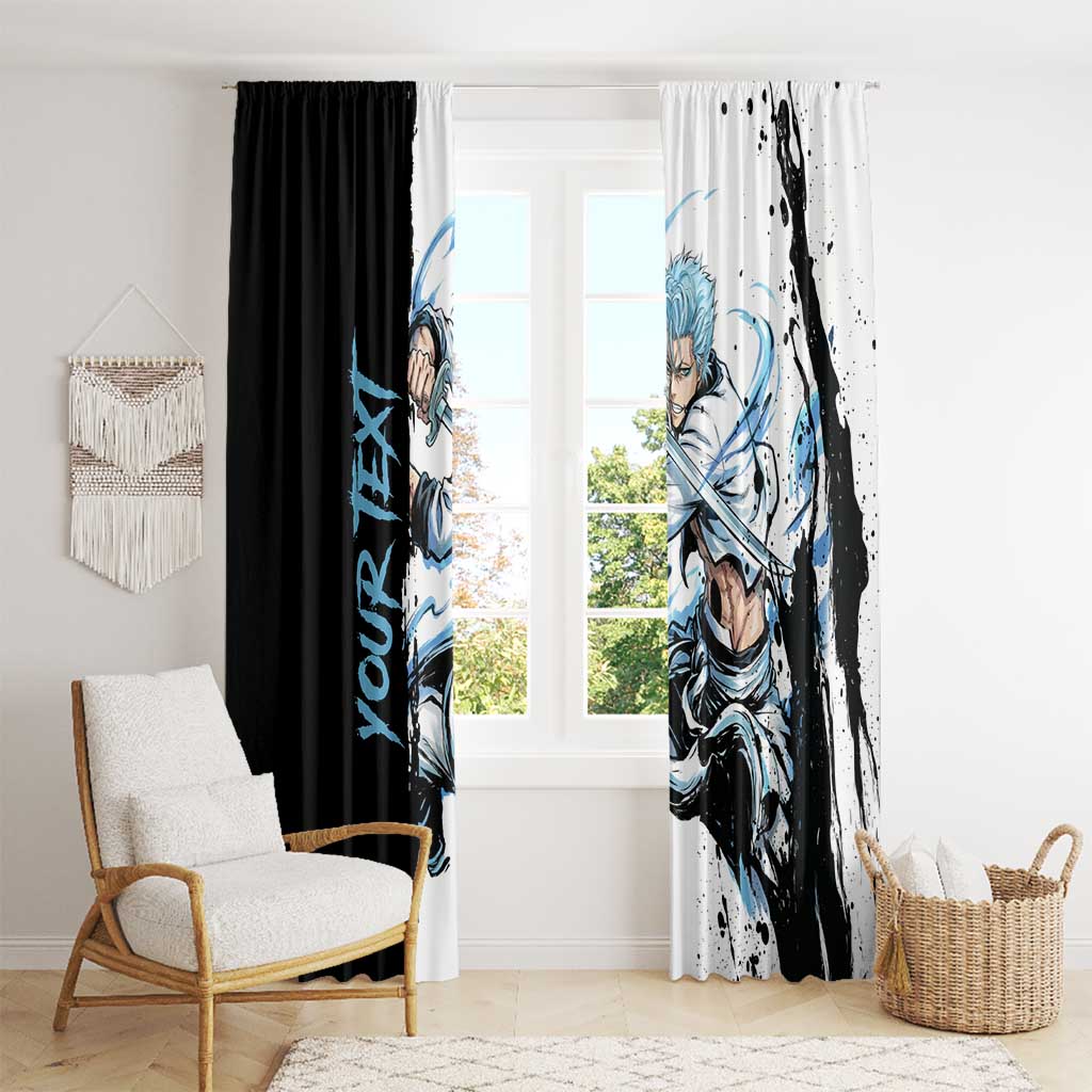 Personalized Grimmjow Jaegerjaquez Window Curtain Ink Splash Anime Brush Style