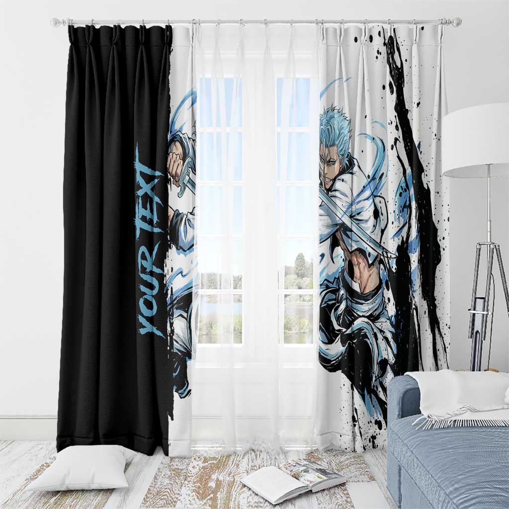 Personalized Grimmjow Jaegerjaquez Window Curtain Ink Splash Anime Brush Style