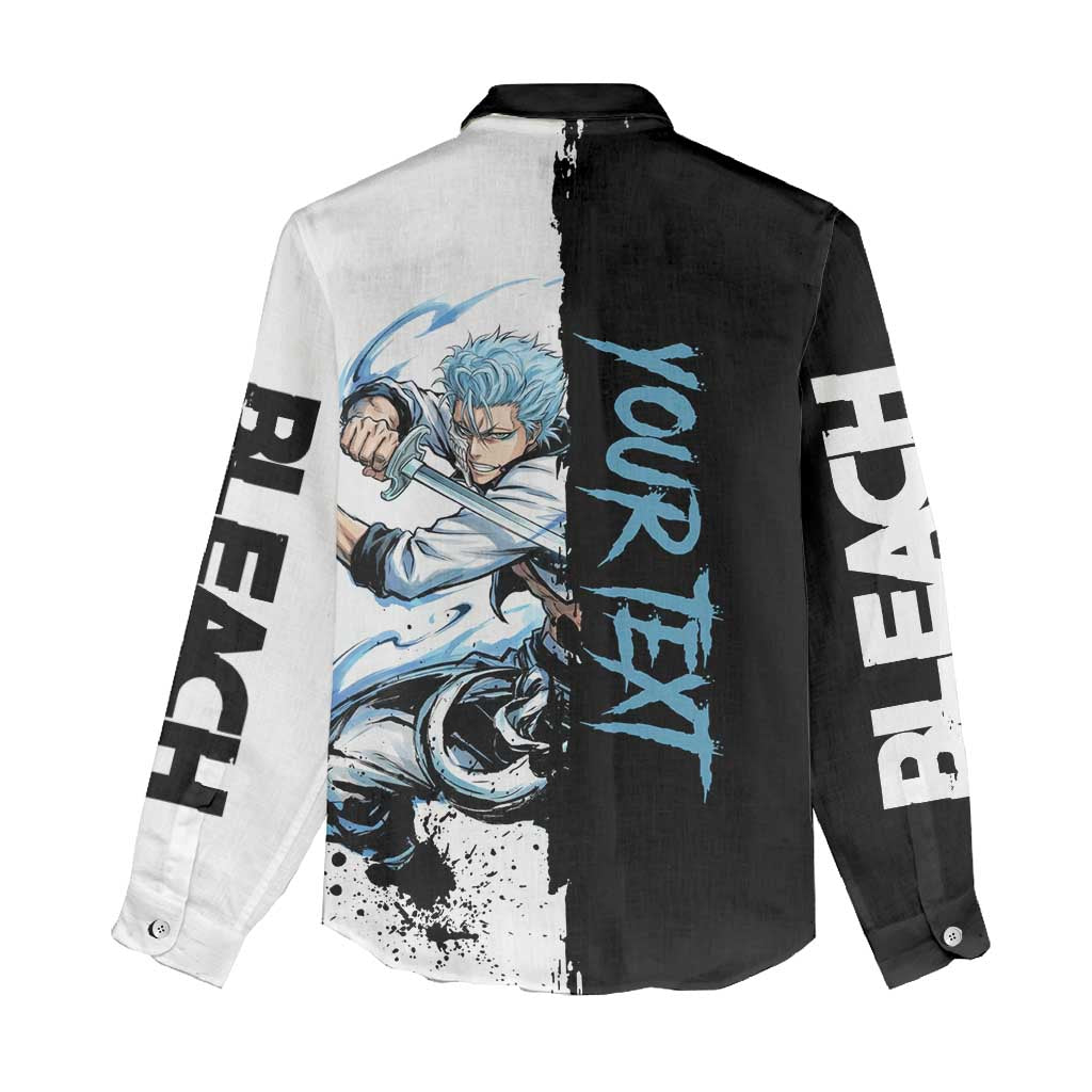 Personalized Grimmjow Jaegerjaquez Women Casual Shirt Ink Splash Anime Brush Style