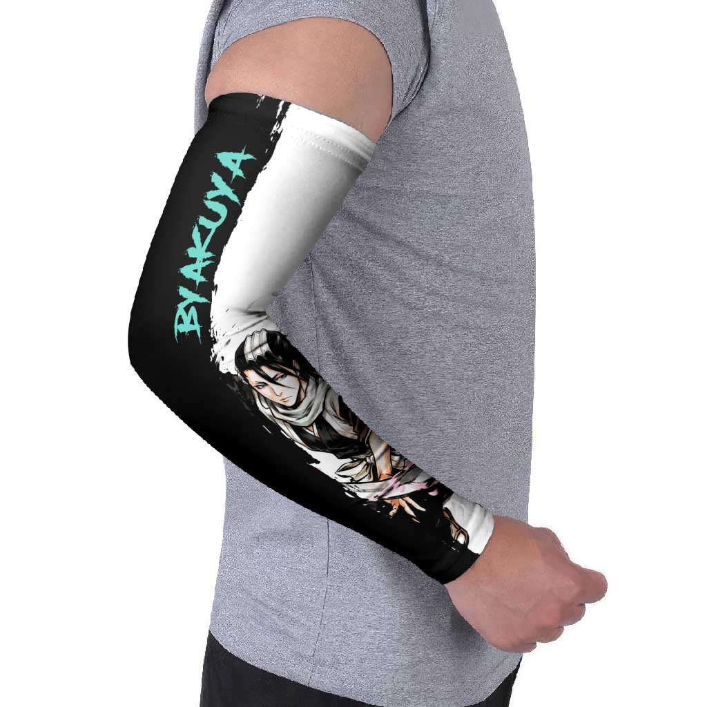 Personalized Byakuya Kuchiki Arm Sleeves Ink Splash Anime Brush Style