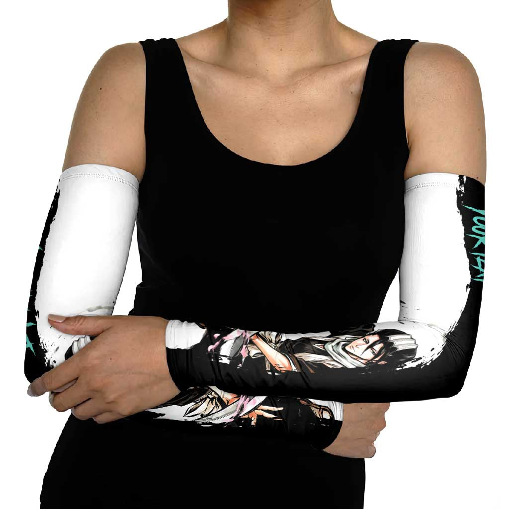 Personalized Byakuya Kuchiki Arm Sleeves Ink Splash Anime Brush Style
