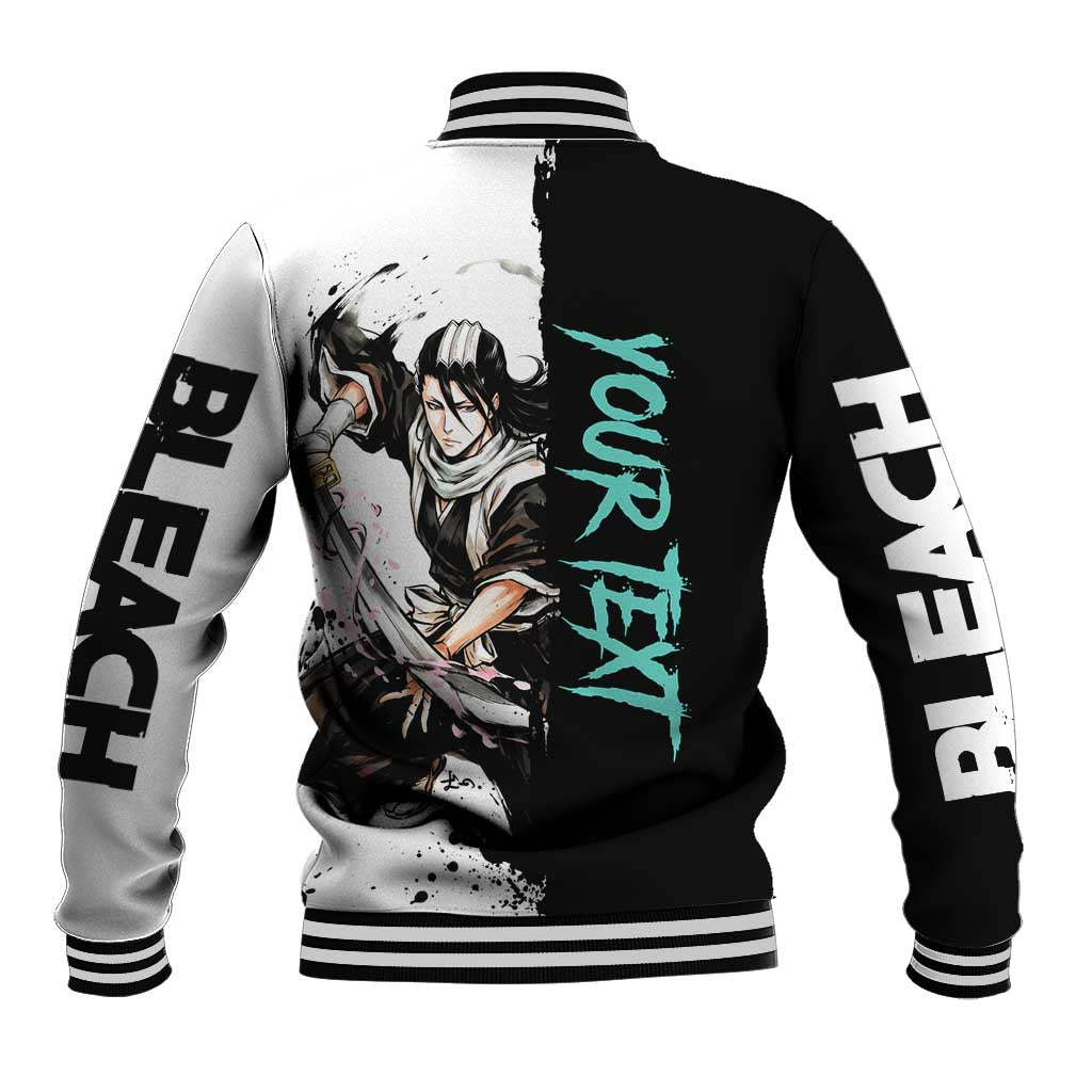 Personalized Byakuya Kuchiki Baseball Jacket Ink Splash Anime Brush Style