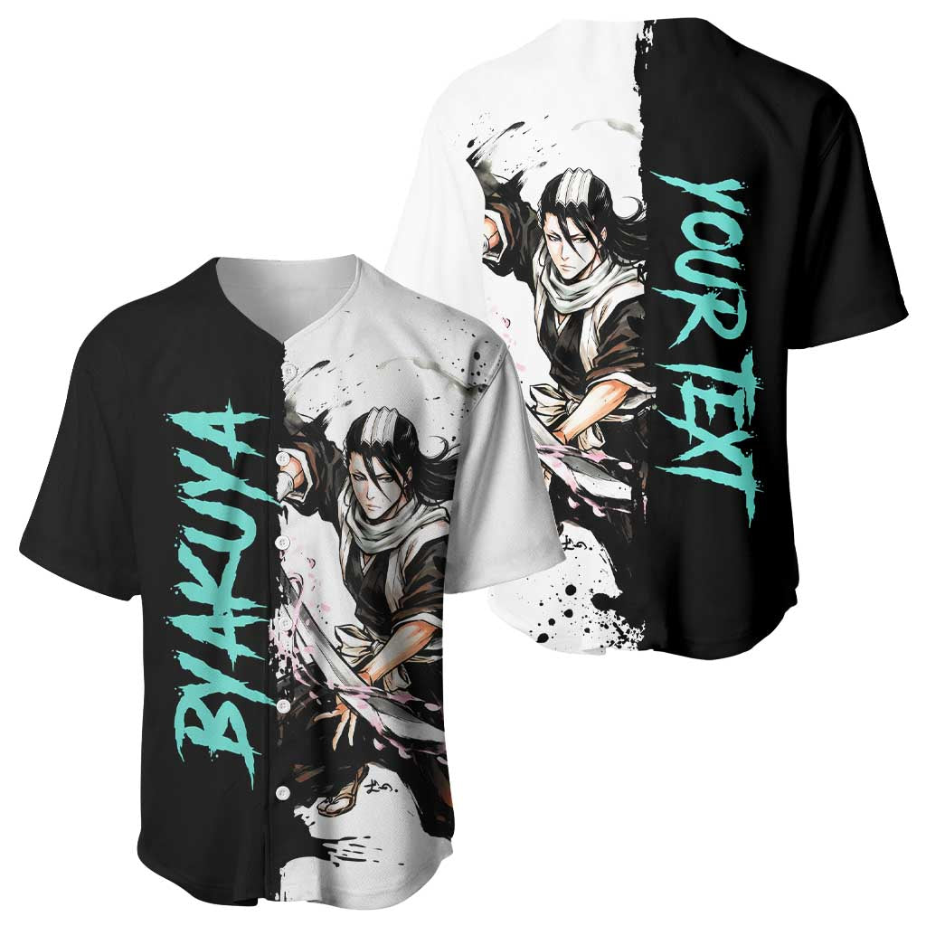 Personalized Byakuya Kuchiki Baseball Jersey Ink Splash Anime Brush Style