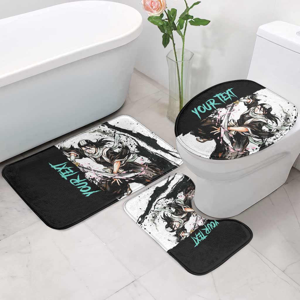 Personalized Byakuya Kuchiki Bathroom Set Ink Splash Anime Brush Style