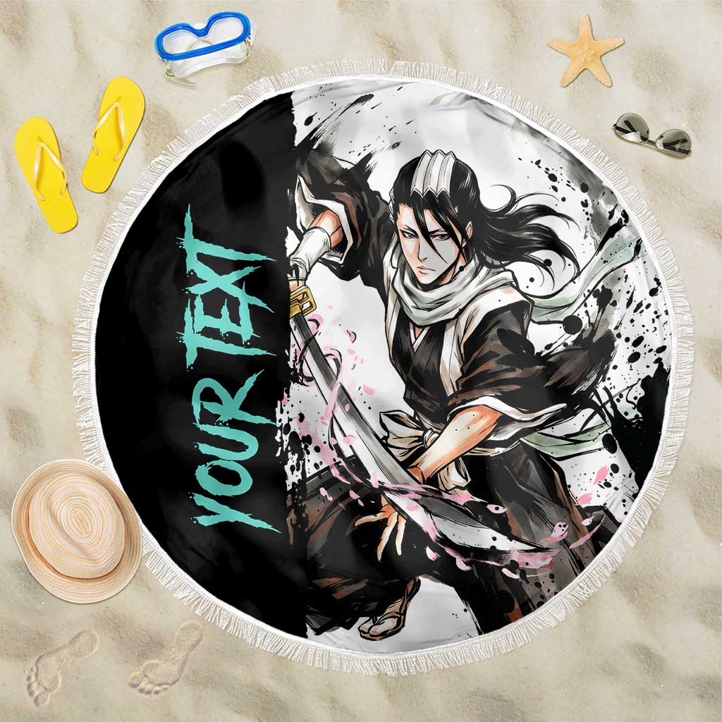 Personalized Byakuya Kuchiki Beach Blanket Ink Splash Anime Brush Style