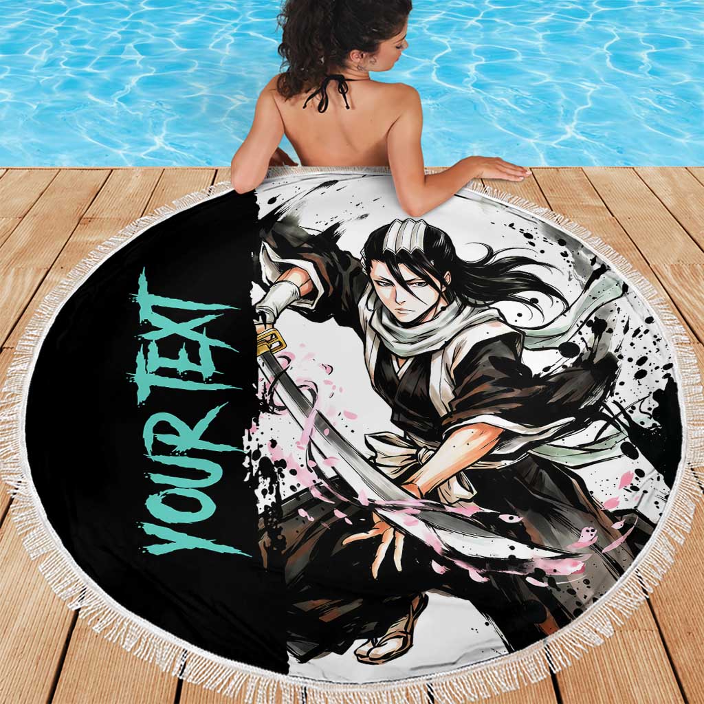 Personalized Byakuya Kuchiki Beach Blanket Ink Splash Anime Brush Style