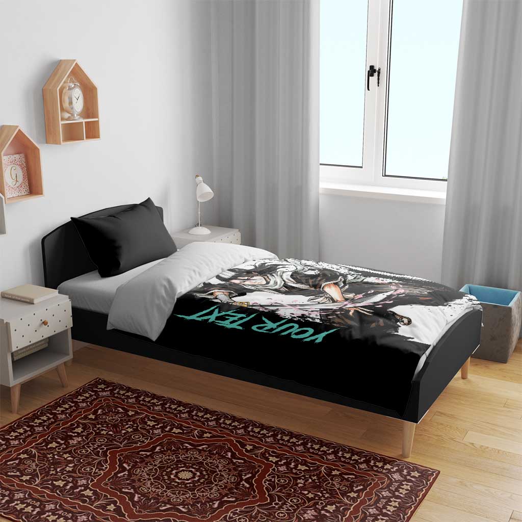 Personalized Byakuya Kuchiki Bedding Set Ink Splash Anime Brush Style