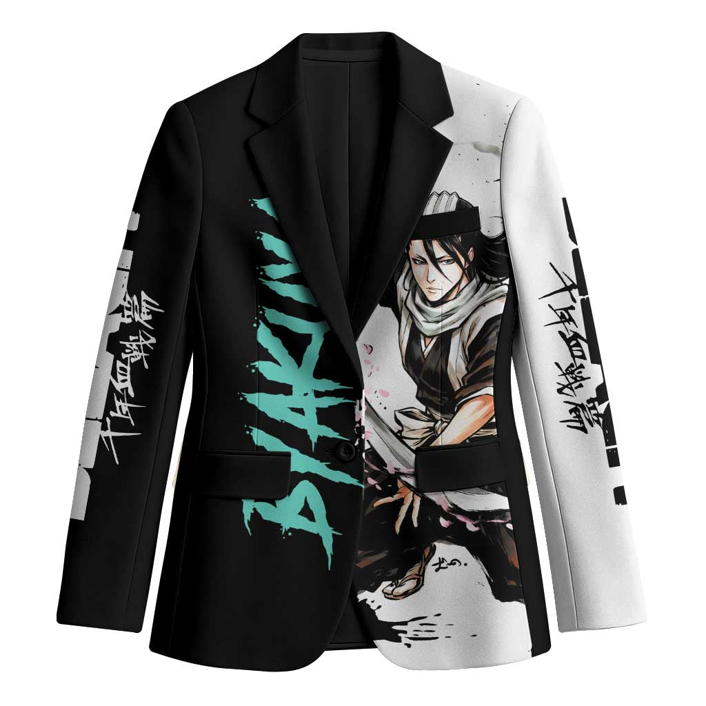 Personalized Byakuya Kuchiki Blazer Ink Splash Anime Brush Style