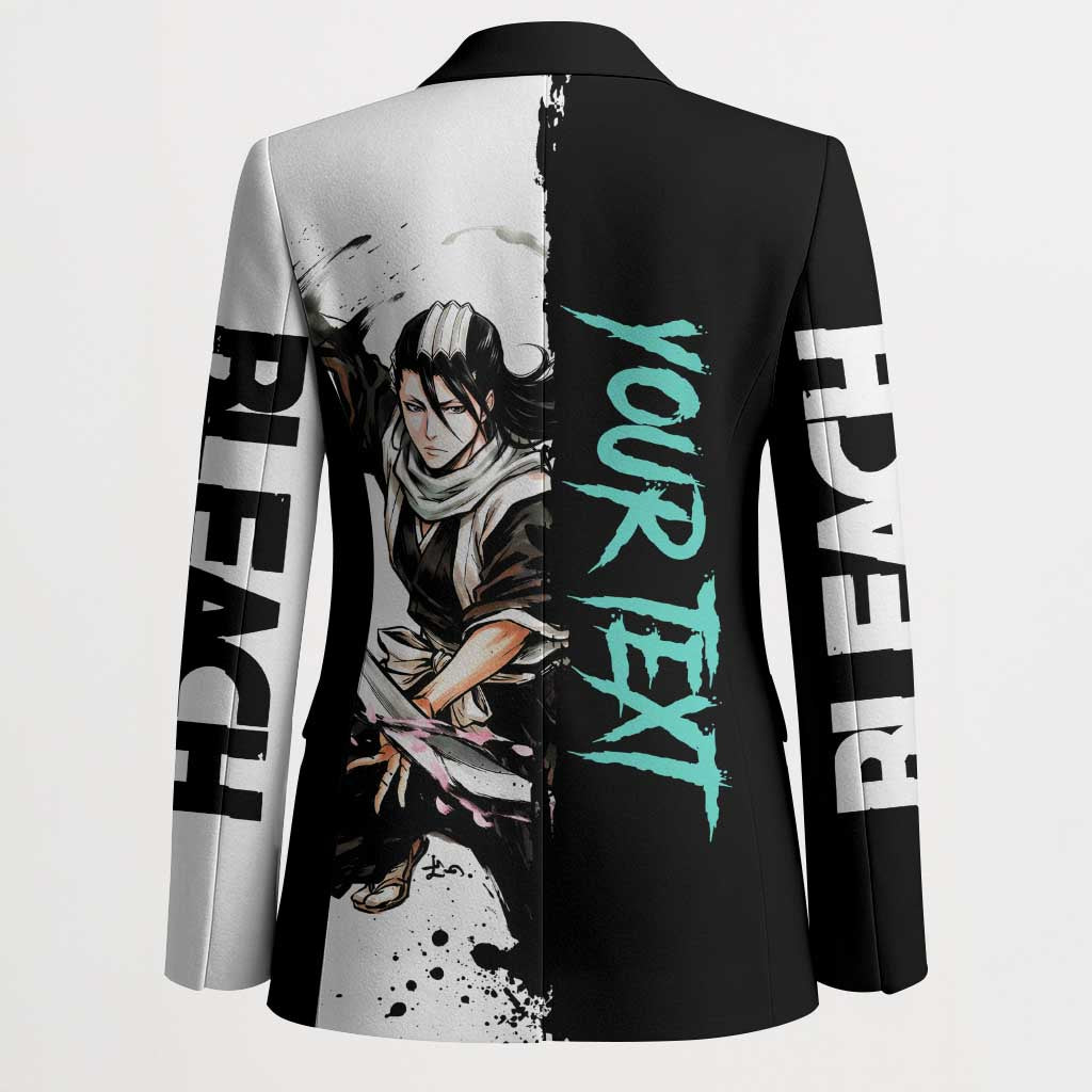 Personalized Byakuya Kuchiki Blazer Ink Splash Anime Brush Style
