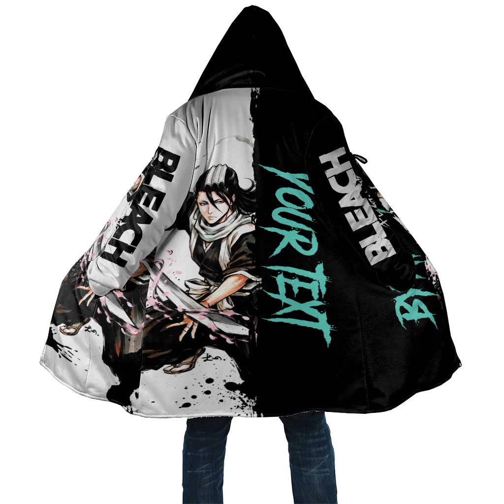 Personalized Byakuya Kuchiki Cloak Ink Splash Anime Brush Style