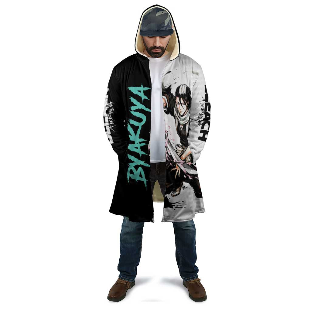 Personalized Byakuya Kuchiki Cloak Ink Splash Anime Brush Style