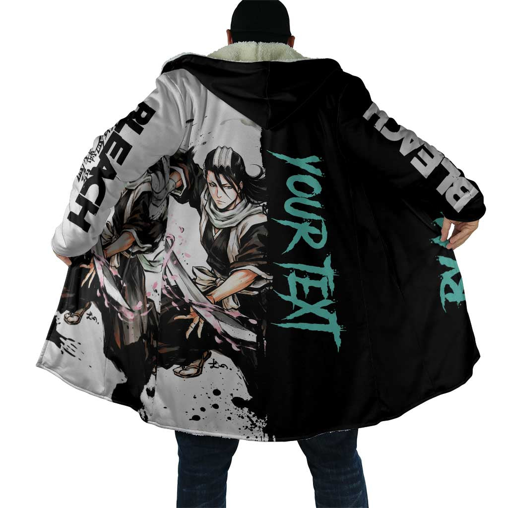Personalized Byakuya Kuchiki Cloak Ink Splash Anime Brush Style