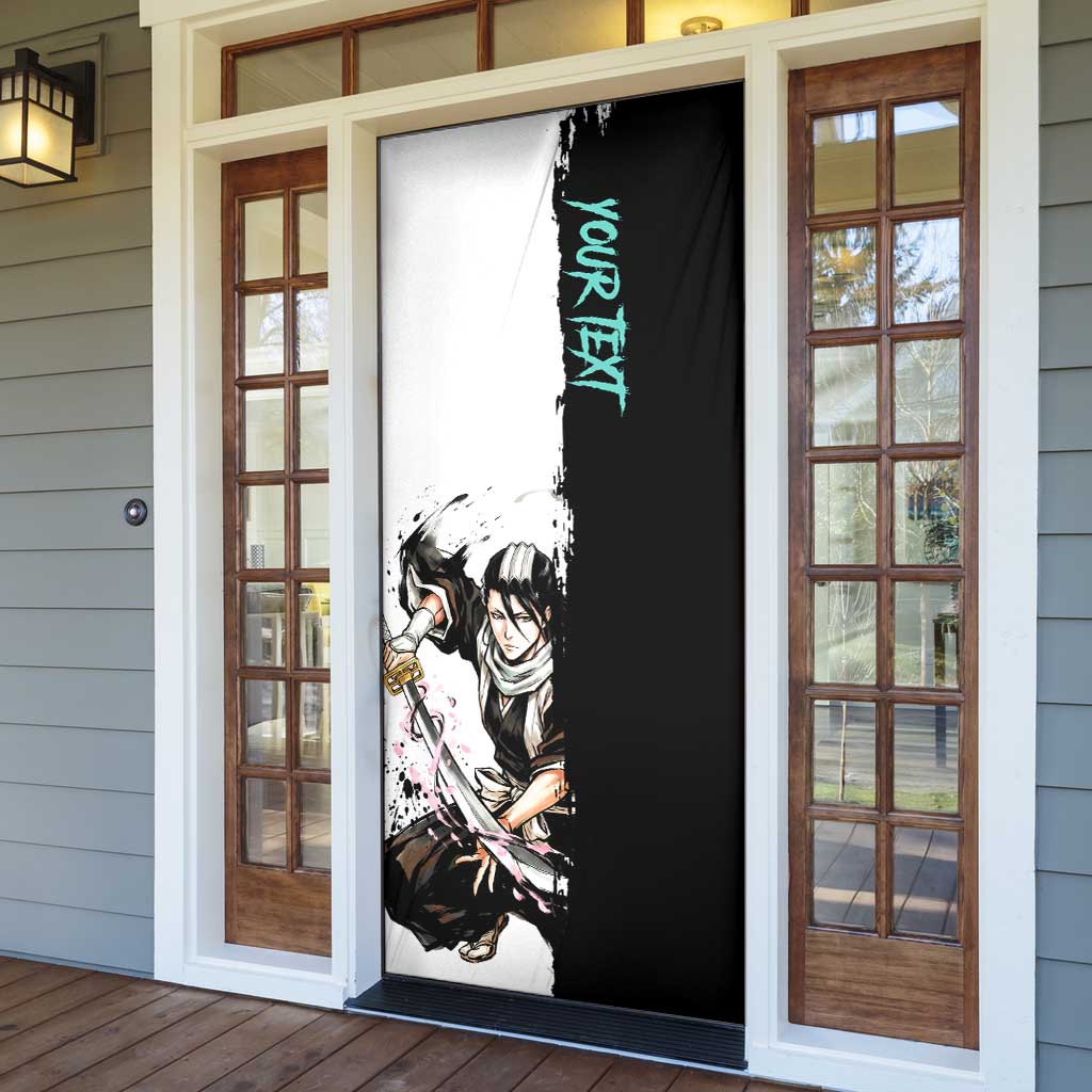 Personalized Byakuya Kuchiki Door Cover Ink Splash Anime Brush Style