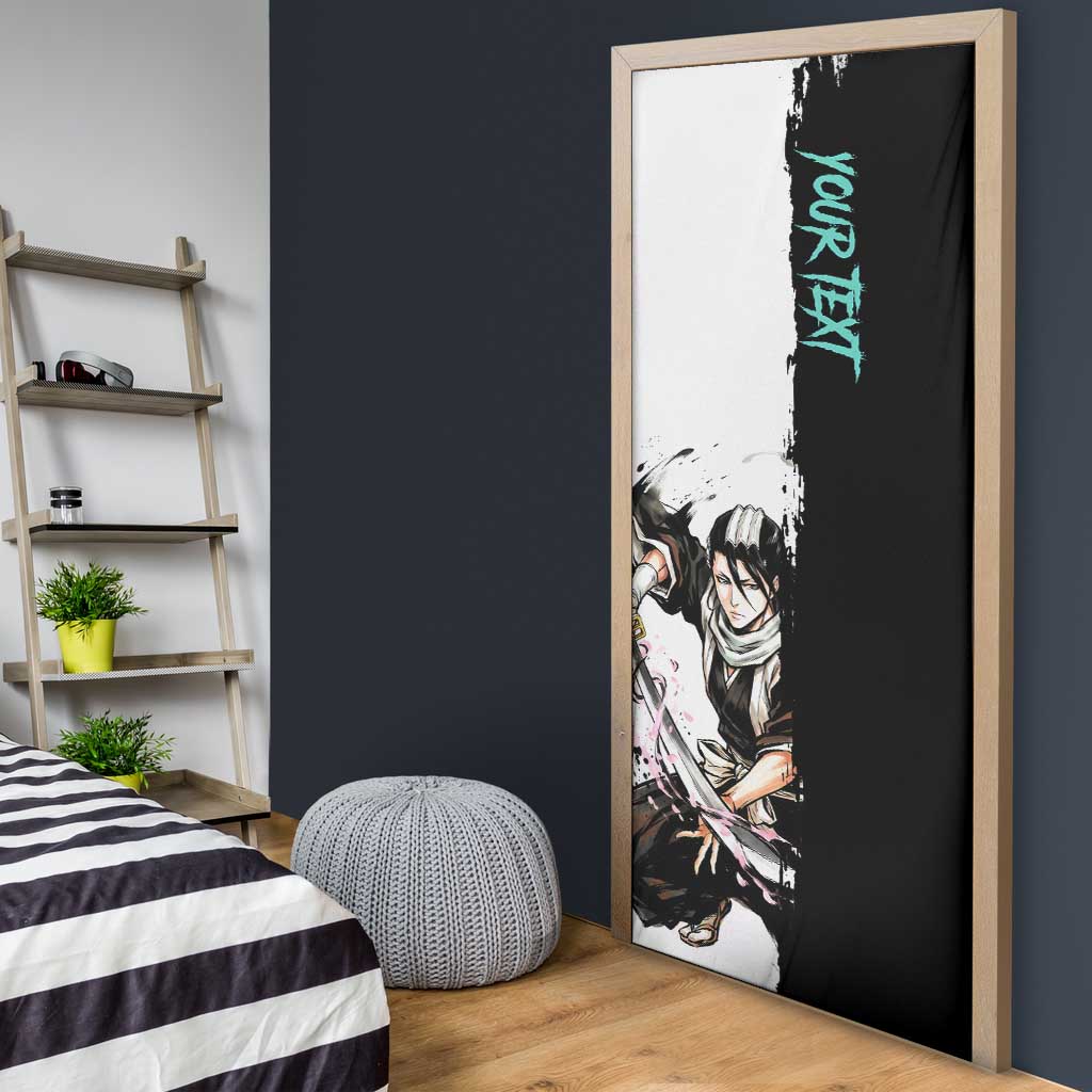 Personalized Byakuya Kuchiki Door Cover Ink Splash Anime Brush Style