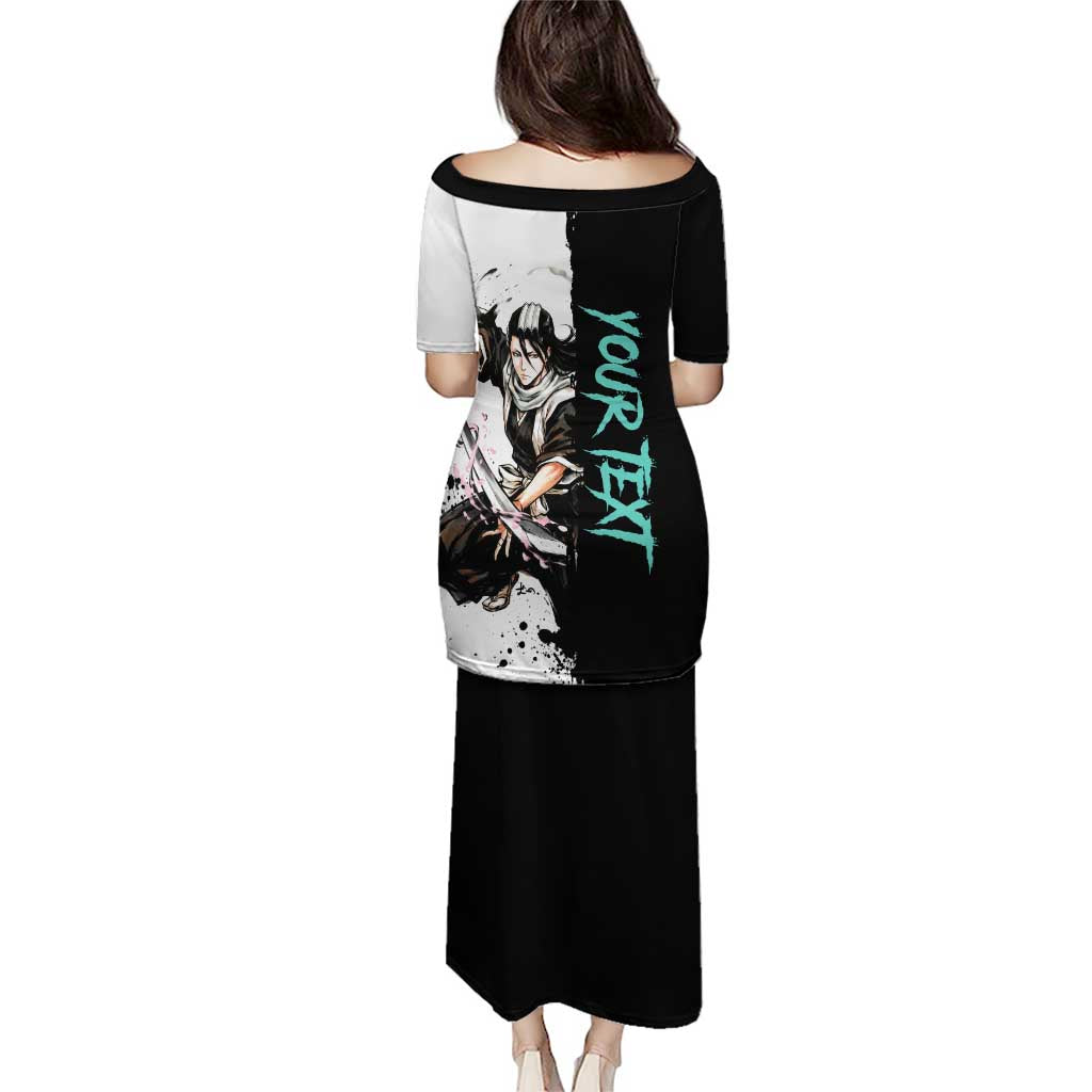 Personalized Byakuya Kuchiki Family Matching Puletasi and Hawaiian Shirt Ink Splash Anime Brush Style