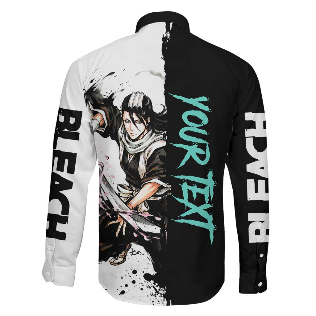 Personalized Byakuya Kuchiki Family Matching Tank Maxi Dress and Hawaiian Shirt Ink Splash Anime Brush Style