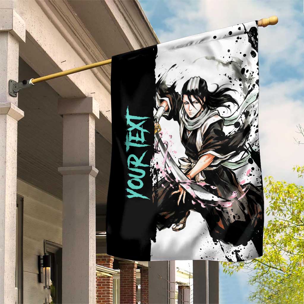 Personalized Byakuya Kuchiki Garden Flag Ink Splash Anime Brush Style