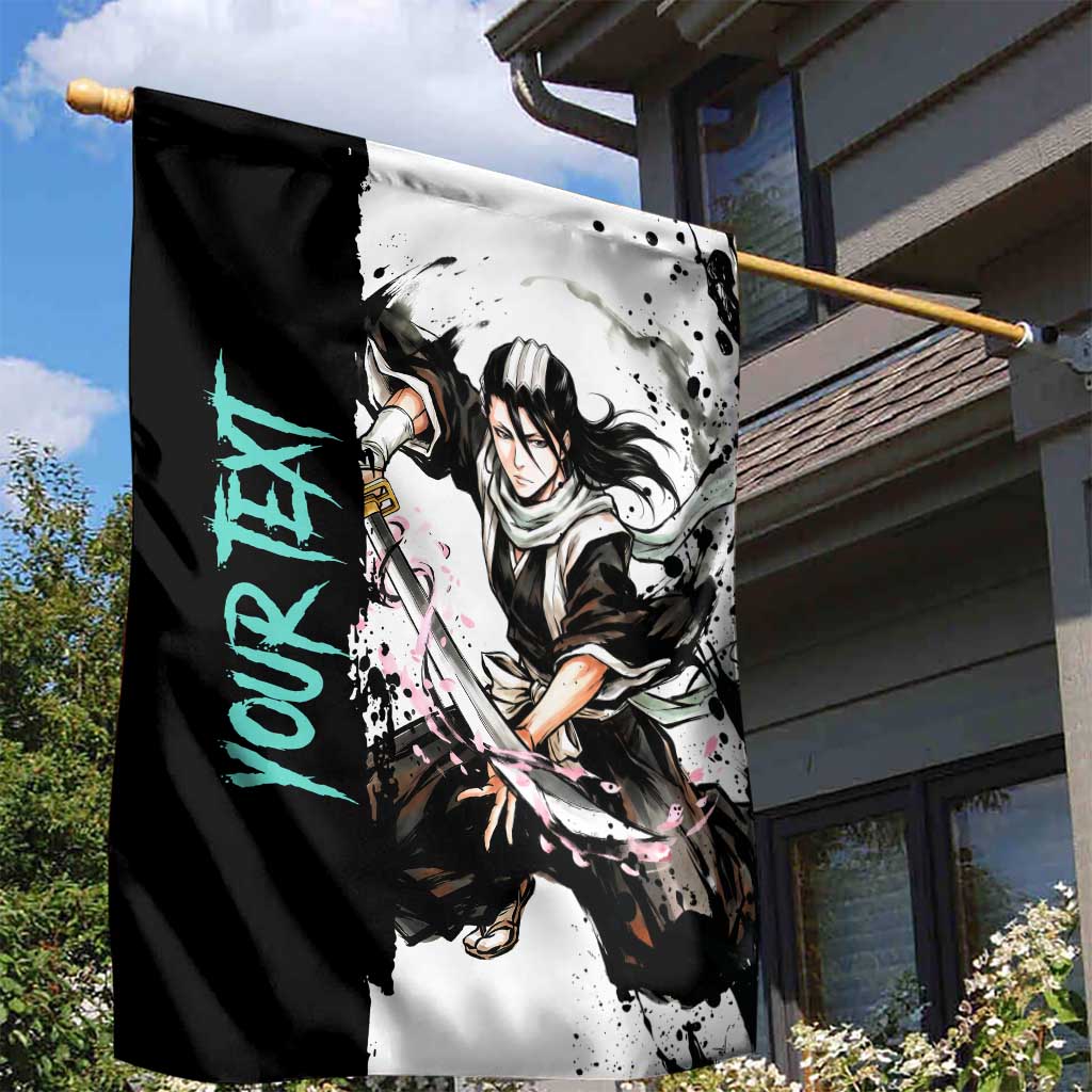 Personalized Byakuya Kuchiki Garden Flag Ink Splash Anime Brush Style
