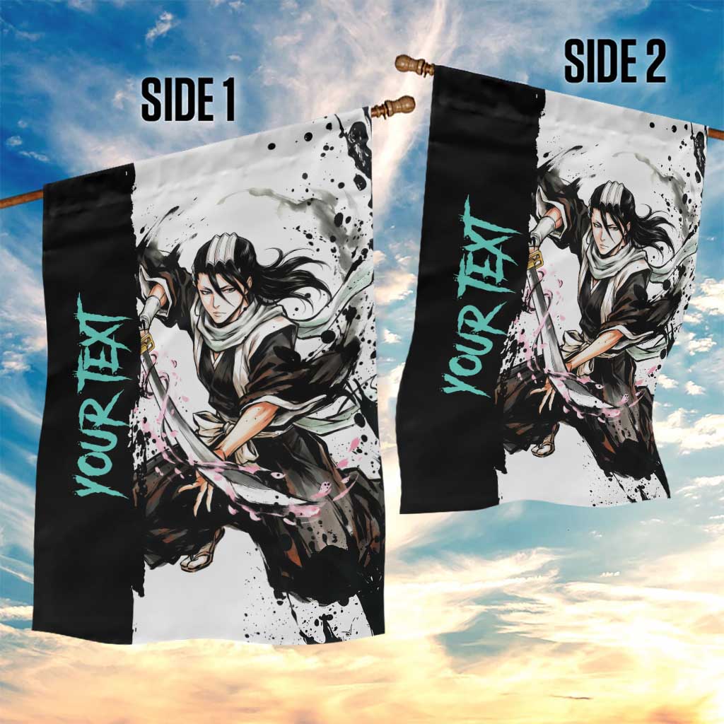 Personalized Byakuya Kuchiki Garden Flag Ink Splash Anime Brush Style