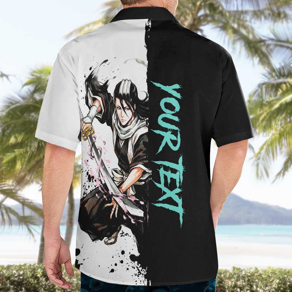 Personalized Byakuya Kuchiki Hawaiian Shirt Ink Splash Anime Brush Style