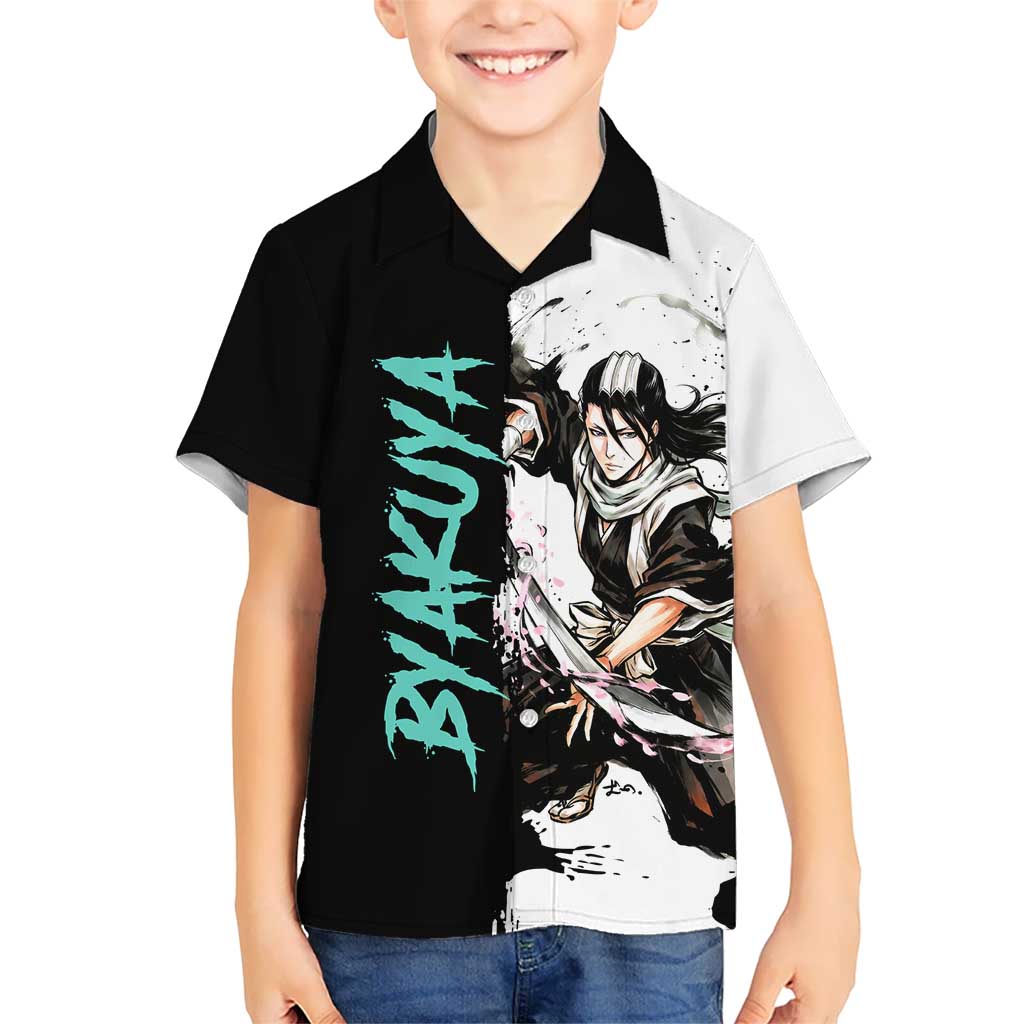 Personalized Byakuya Kuchiki Hawaiian Shirt Ink Splash Anime Brush Style