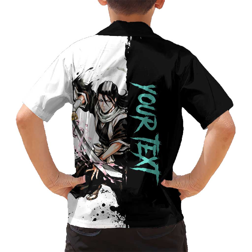 Personalized Byakuya Kuchiki Hawaiian Shirt Ink Splash Anime Brush Style