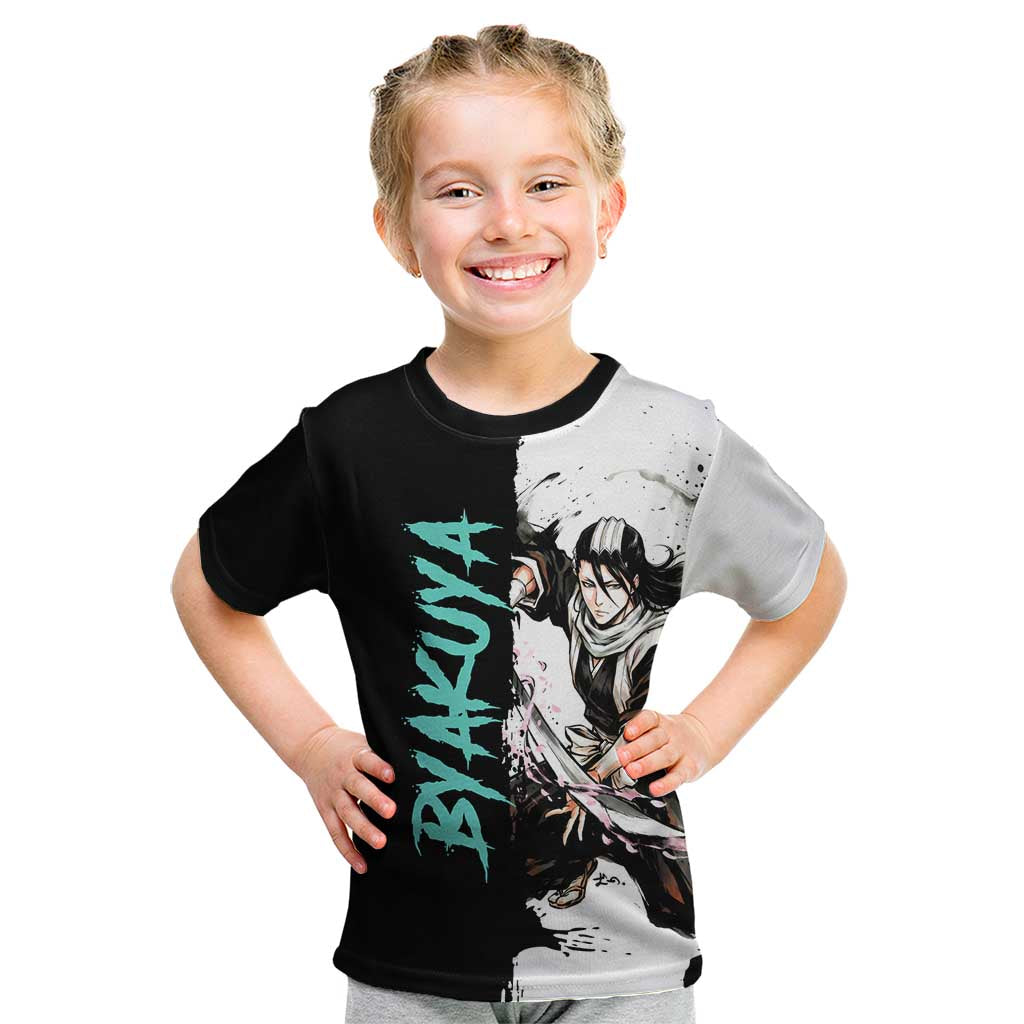 Personalized Byakuya Kuchiki Kid T Shirt Ink Splash Anime Brush Style