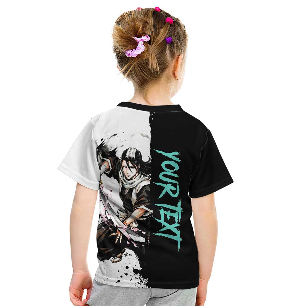 Personalized Byakuya Kuchiki Kid T Shirt Ink Splash Anime Brush Style