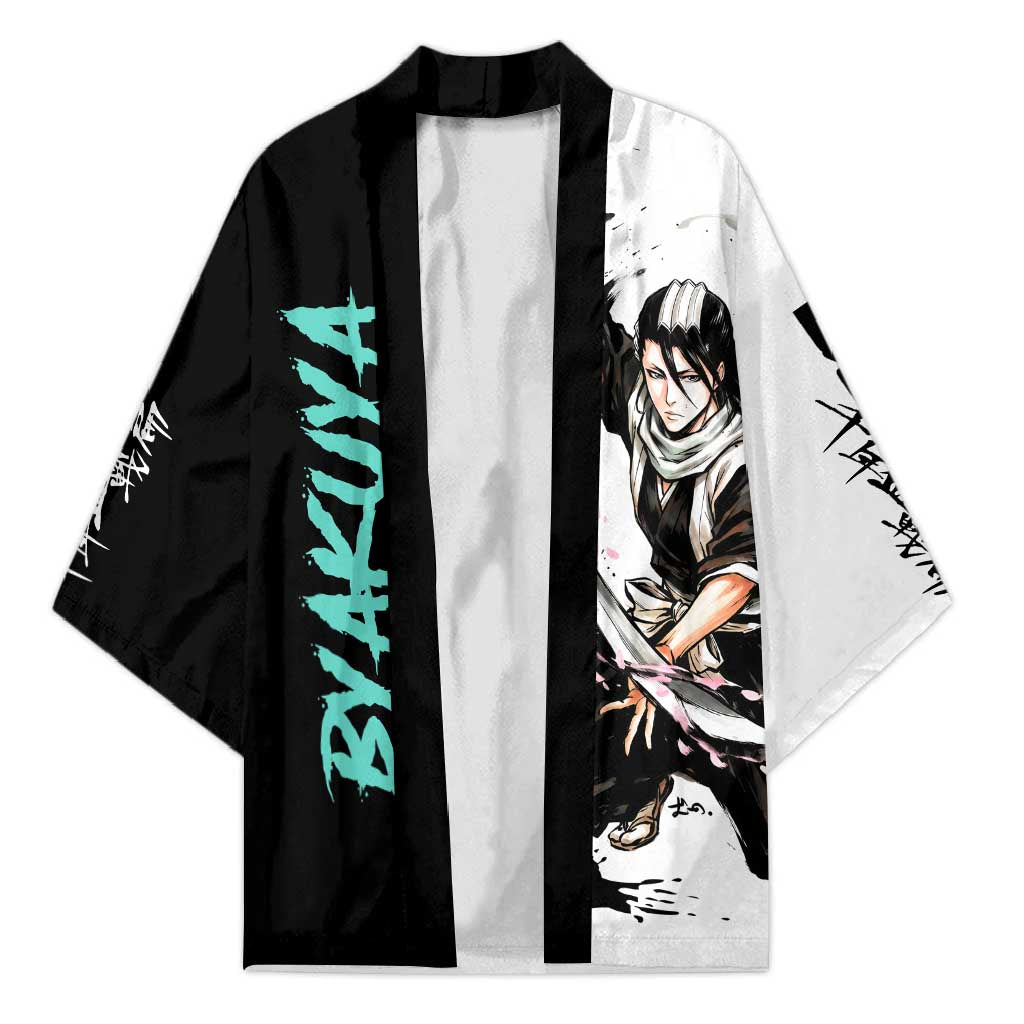 Personalized Byakuya Kuchiki Kimono Ink Splash Anime Brush Style