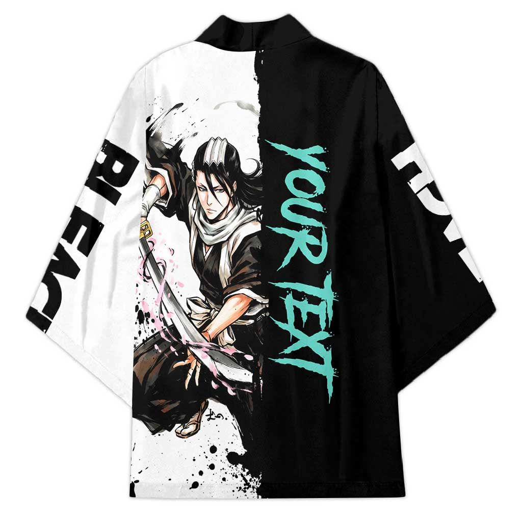 Personalized Byakuya Kuchiki Kimono Ink Splash Anime Brush Style