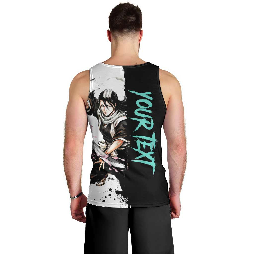 Personalized Byakuya Kuchiki Men Tank Top Ink Splash Anime Brush Style