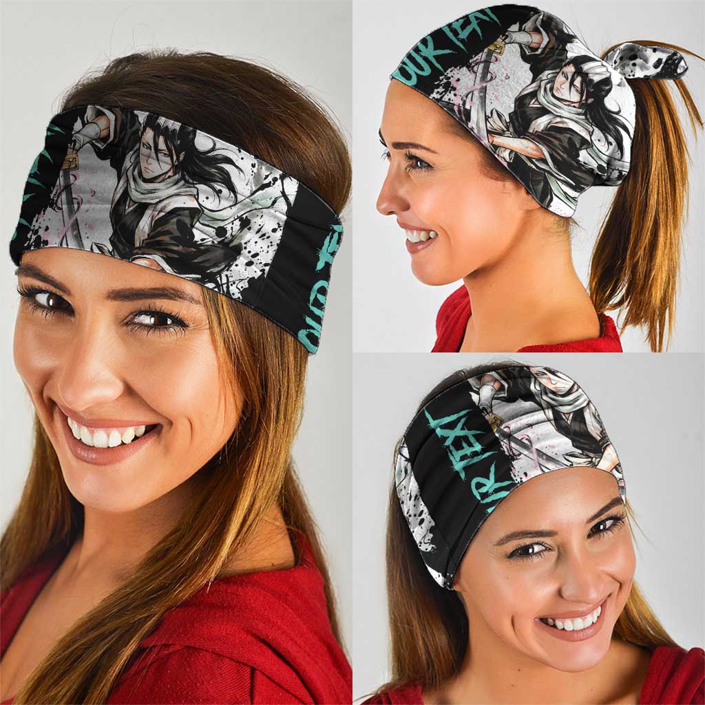 Personalized Byakuya Kuchiki Neck Gaiter Ink Splash Anime Brush Style
