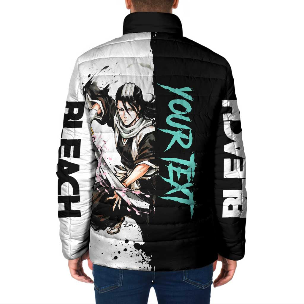 Personalized Byakuya Kuchiki Padded Jacket Ink Splash Anime Brush Style