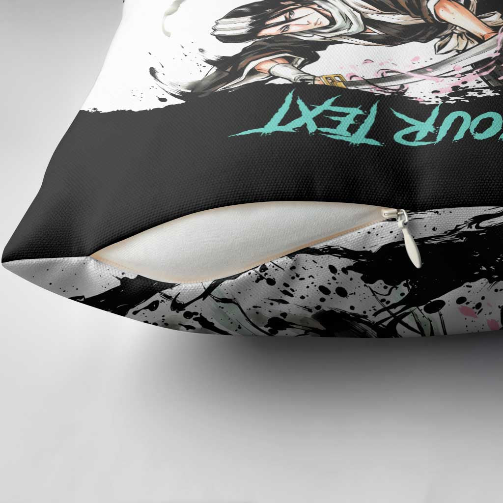 Personalized Byakuya Kuchiki Pillow Cover Ink Splash Anime Brush Style